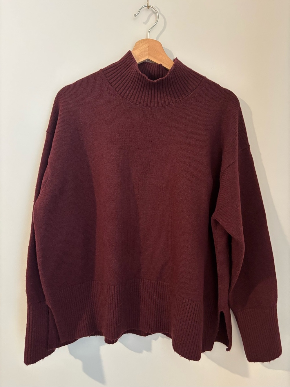 Banana Republic Women's Mock Neck Sweater in Burgundy